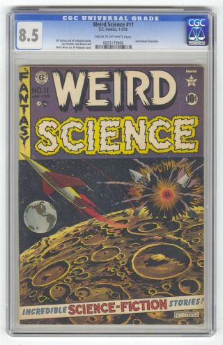 Weird Science 11 Cgc 8.  5 Ec Comic Jack Kamen Biography Horror 10c