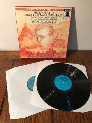 1980 Holl Nm 2lp Decca D213d2 Digital Shostakovich Symphony 7 Lpo Haitink Box Ex