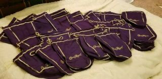 35 Purple Crown Royal Drawstring Bags (1liter)