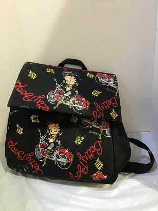 Betty Boop Backpack/ Purse Without Tases - Black,  Red,  Yellow - B8a