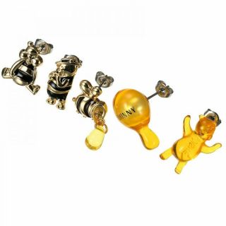 Disney Store Japan Pooh Earrings Set Hunny Funny Sunny from Japan F/S 3