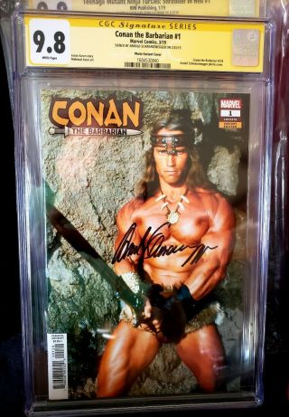 Conan The Barbarian 1 Variant Cgc Ss 9.  8 Signed Arnold Schwarzenegger