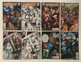 All - X - Men 22,  23,  24 Guardians Of The Galaxy 11,  12,  13 Variant Keown