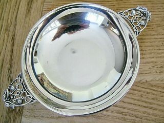 Good Quality Celtic Hm1969 Irish Solid Silver Quaich Dish Bowl 91g