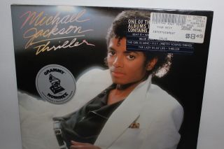 1982 1st.  Pressing Michael Jackson Thriller Lp W/ 3 Rare Sticker