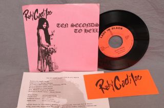 Ruby Cadilac Ten Seconds To Hell 7 " W/sticker Private Press Metal Hard Rock