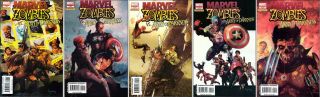 Marvel Zombies Vs Army Of Darkness 1 - 5 Complete Comic Book Set