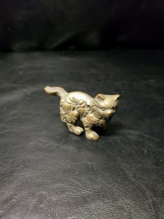 Vintage Brass Kitten Figurine 3 " Cute Weighs 5.  5 Oz Collectible Pets Cat Feline