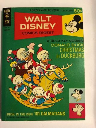 Walt Disney Comics Digest 18 Donald Duck Christmas In Duckburg 1969 $drop