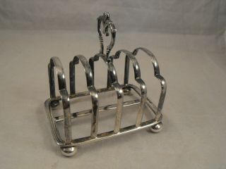 Solid Silver Toast Rack,  Sheffield 1909,  Atkin Brothers,  97g