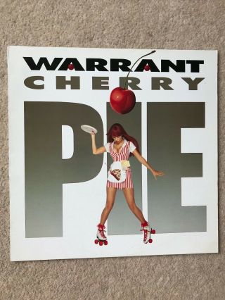 1990 Warrant - Cherry Pie - 12 " Vinyl Album Lp Record - Cbs Records - 467190 1