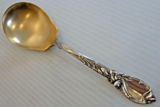 Art Nouveau Sterling Serving Spoon W/ Gilt Bowl,  Reed & Barton " La Parisienne "