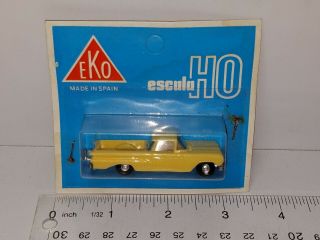 Vintage 1/86 Ho Scale 1960 Chevrolet El Camino Pickup Light Yellow Made In Spain
