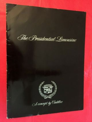 1986 Cadillac " The Presidential Limousine " Car Dealer Sales Press Kit