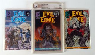 Evil Ernie 1 Pgx 9.  2 Nm - Ss Pulido & Hughes 2 & 4 Image Comics 1991