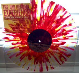 Jimi Hendrix Experience Live In Paris 1967 Limited Red Splatter Lp/poster