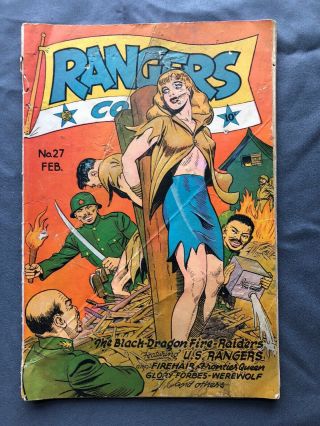 Rangers Comics 27 Goldrn Age Gga Bondage 1946 Gd