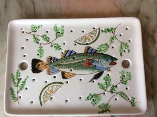 Hand Painted Fish Platter