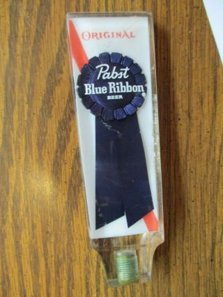 Vintage Pabst Blue Ribbon Beer Tapper Tap Handle Acrylic Bar