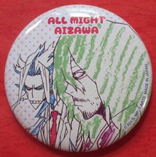 Aizawa Shota & All Might Hero Canbadge 2 My Hero Academia Can Badge Pinback 5cm