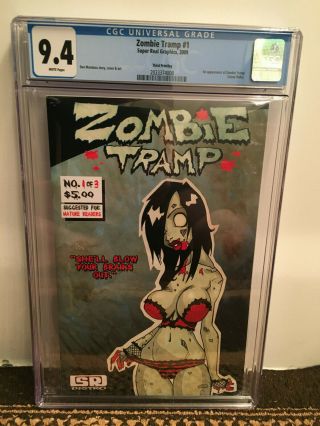 Zombie Tramp 1 3rd Printing Cgc 9.  4 White Pages Real Graphics Dan Mendoza