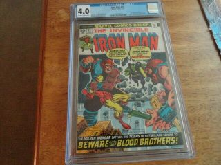 Iron Man 55 Off White Pages To White Pages February 1973 Cgc 4.  0