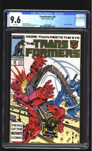 Transformers 35 Cgc 9.  6 Nm,  Autobots Protectobots Decepticons Onslaught Marvel