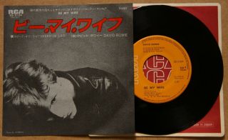David Bowie Be My Wife/speed Of Life Japan Pic Sleeve 45 Ex