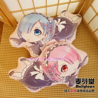 Re:zero Dakimakura Rem Ram Anime Hugging Pillow Cushion Expression Plush Doll