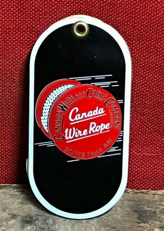 Vintage Canada Wire & Cable Co.  Rope Measure Tool Smiths Falls Ontario Brass