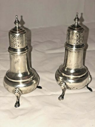 Antique Sterling Silver Frank Whiting & Co Salt & Pepper Shakers George Ii 808