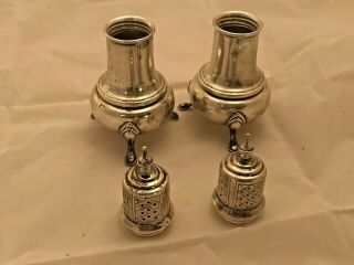 ANTIQUE STERLING SILVER FRANK WHITING & CO SALT & PEPPER SHAKERS GEORGE II 808 2