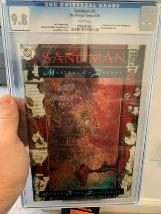 Sandman 4 Cgc 9.  8 Nm/mint Gaiman Kieth 1st Lucifer Netflix 1st Appearance