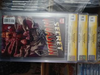 Secret Invasion 1 2 3 (1 Bendis &mcniven) Ss Cgc 9.  8 Skrull Avengers Movie