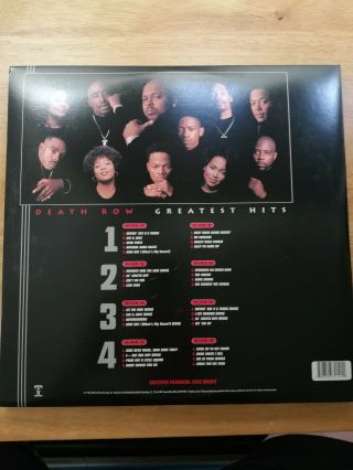 Death Row Greatest Hits Vinyl.  4 LP edition.  2 PAC,  Dr Dre.  snoop Dogg 2