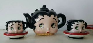 Betty Boop Ceramic Miniature Tea Set by Pelzman Designs & Vandor 1995 VGC 3