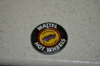 Hot Wheels Redline Vw Beach Bomb Pin Button Badge - Purple - 1969