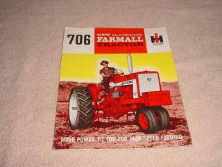 Vintage International Harvester Farmall Mccormick 706 Tractor Brochure