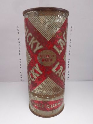Lucky Lager 16oz Flat Top Beer Can 232 - 3 - B Ccc Canning Logo