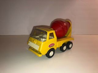Vintage Tonka Mini Cement Mixer Truck Yellow And Red