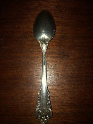 Four Wallace Grande Baroque Sterling Silver Tea Spoon 6 1/8 inches No monogram 3