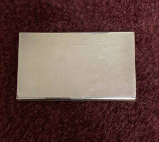 TIFFANY & CO SILVER PLATE CARD HOLDER pre owned 2