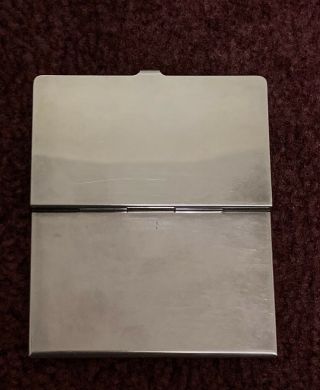 TIFFANY & CO SILVER PLATE CARD HOLDER pre owned 4