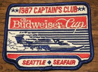 1987 Captains Club The Budweiser Cup Seattle Vintage Patch