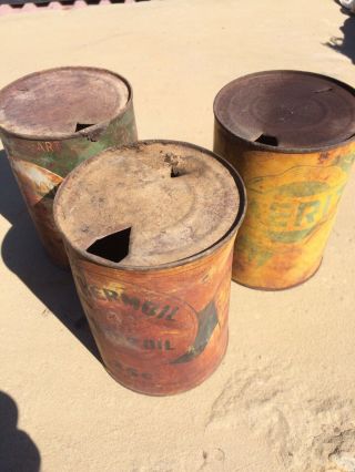 Antique Motor Oil Cans