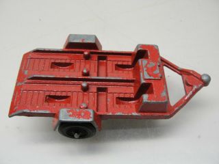 Vintage 1969 Tootsie Toy Red Motorcycle Trailer Made In Usa