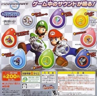 Bandai Mario Kart Wii Sound Drop Gashapon Set Of 8 Figure
