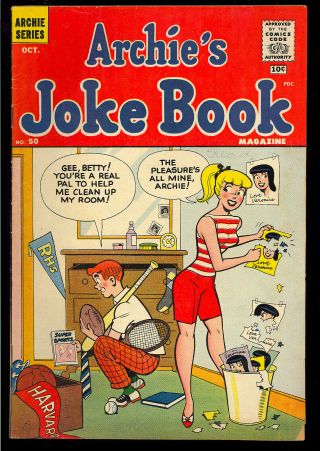 Archie’s Joke Book 50 Silver Age Betty & Veronica Teen Comic 1960 Vg,
