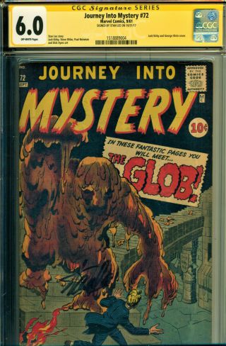 Journey Into Mystery 72 Cgc 6.  0 Signed By Stan Lee Highest Of 2 Signed Copies