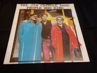 The Jim Carroll Band - People Who Died 1980 Cbs A1034 Rare Uk Punk 45 P/s Ex,